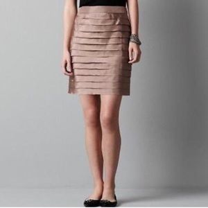 Loft tiered skirt with tags. 100% silk.
